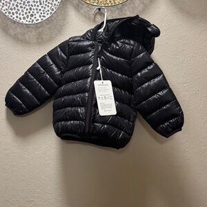 Black Puffer Jacket with Hood
